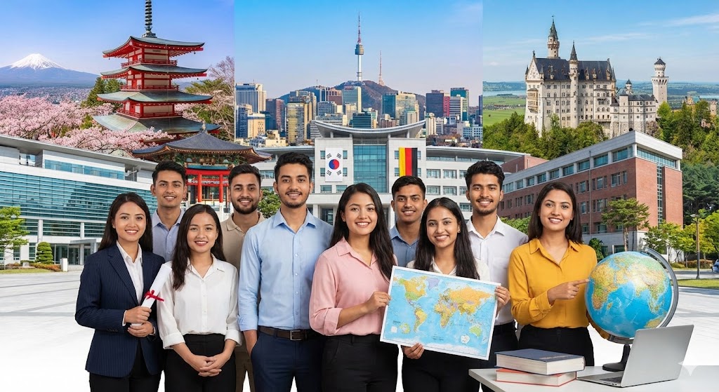 Students studying abroad